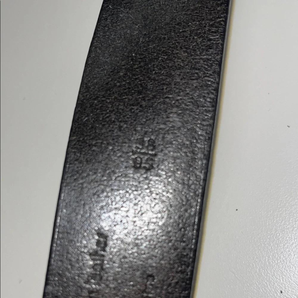 Calvin Klein Deep Brown Size 38 leather Belt w/ Brass Buckle